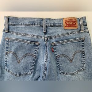 Levi Straus’s & co. Wedgie Straight 30 jeans. Ripped knees. Botton fly.